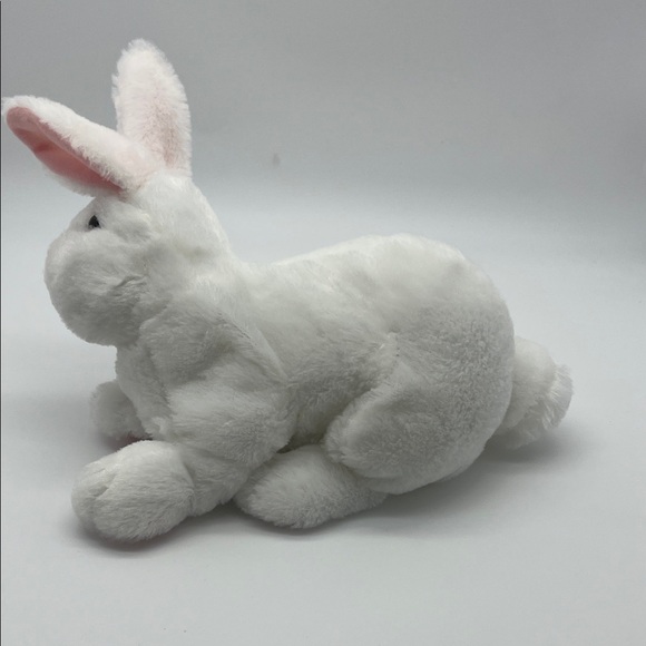 White Realistic Bunny Plush - Picture 3 of 5